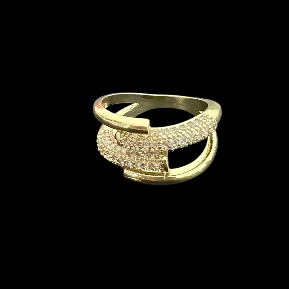 Gold plated paved Ring
